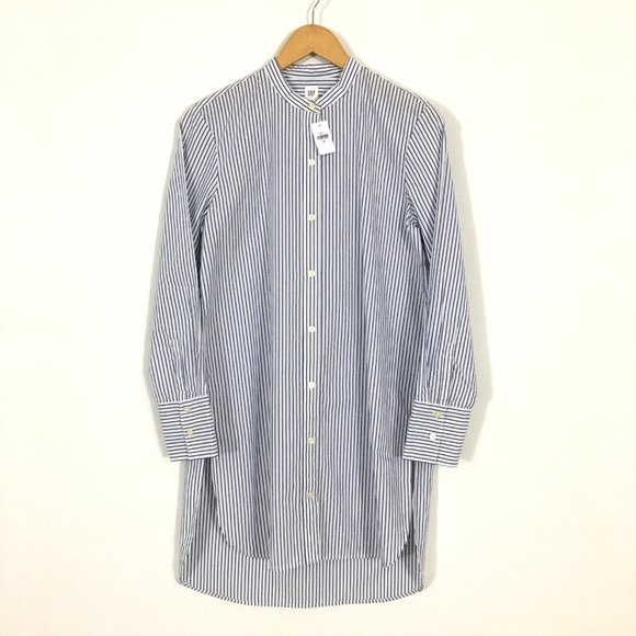 NEW! GAP Blue White Striped Tunic Top - XS - Picture 2 of 6